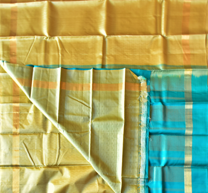 Pure Kancheepuram Saree with Gold Zari Borders -SD9