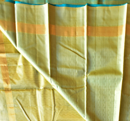 Pure Kancheepuram Saree with Gold Zari Borders -SD9