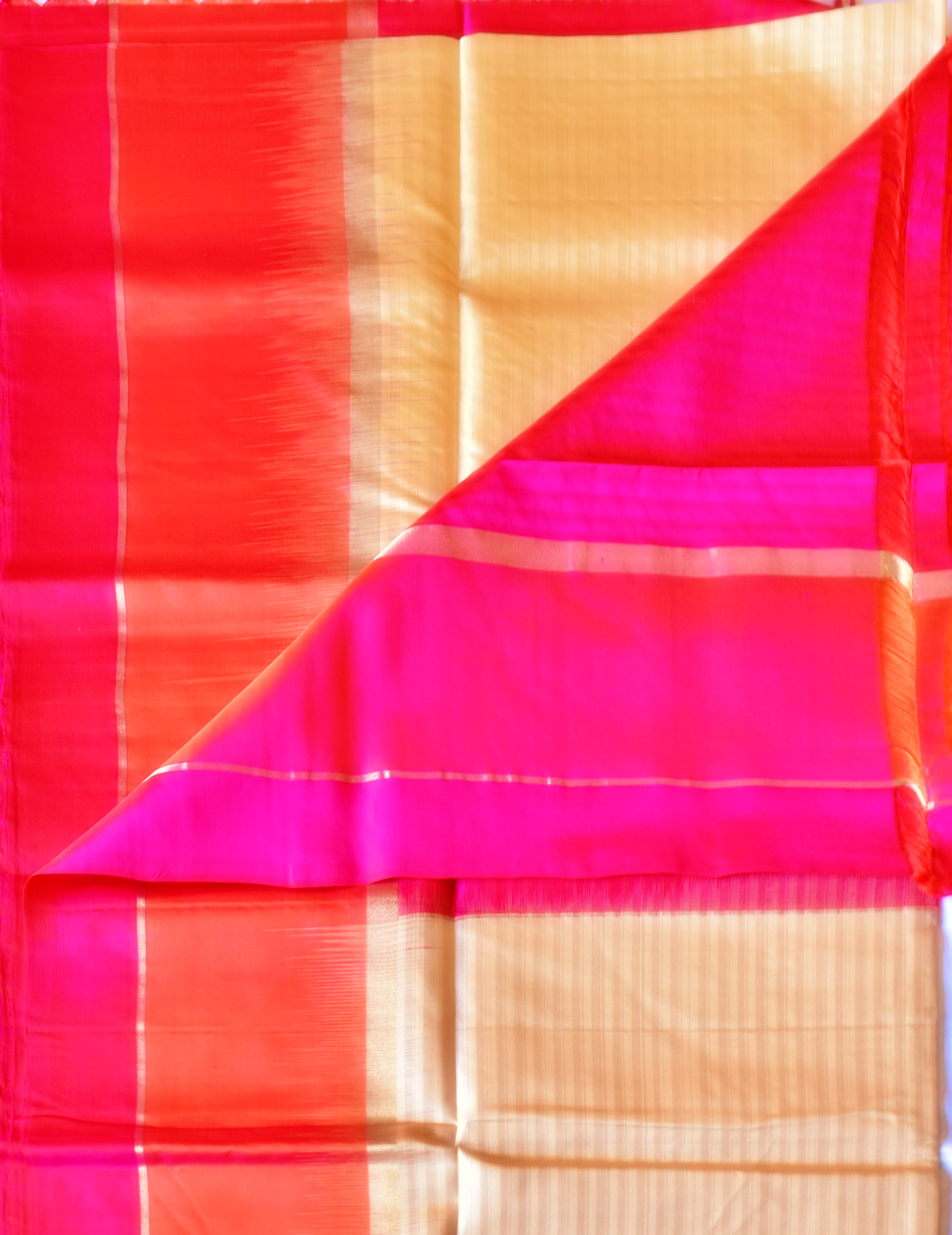 Handwoven Kancheepuram Soft Silk Saree with Contrast Borders - SD15