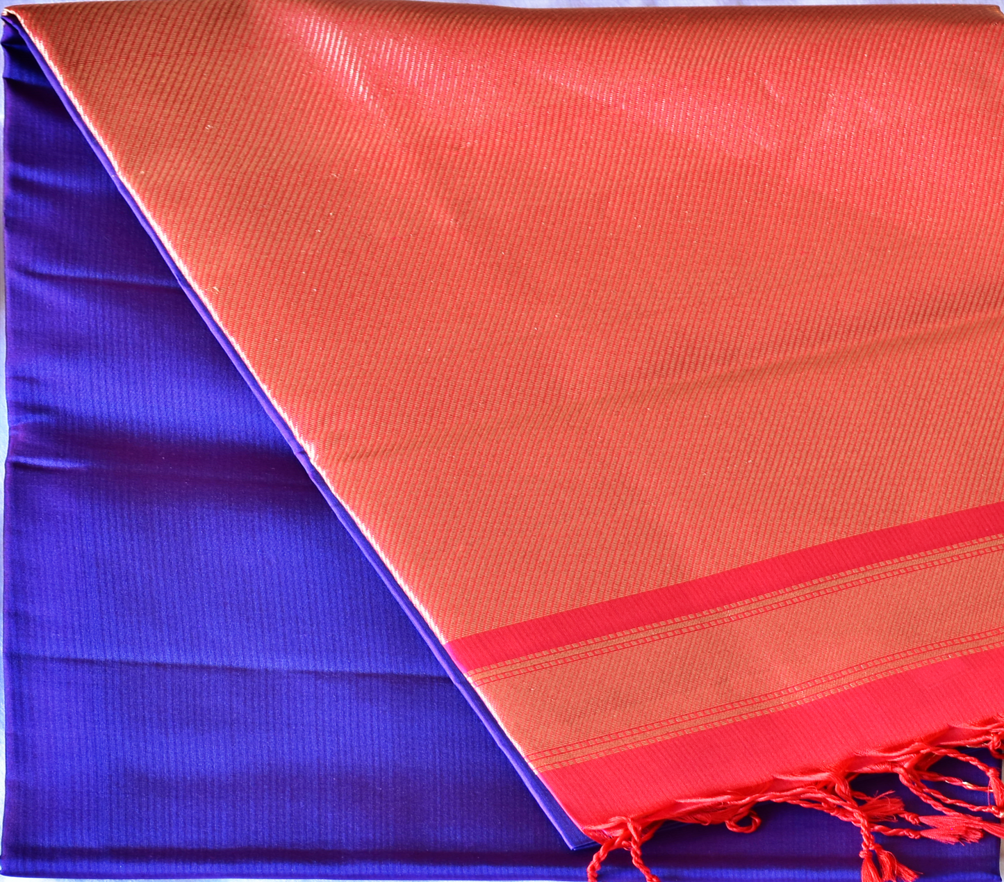 Handwoven Kancheepuram Soft Silk Saree with Contrast Borders - SD14