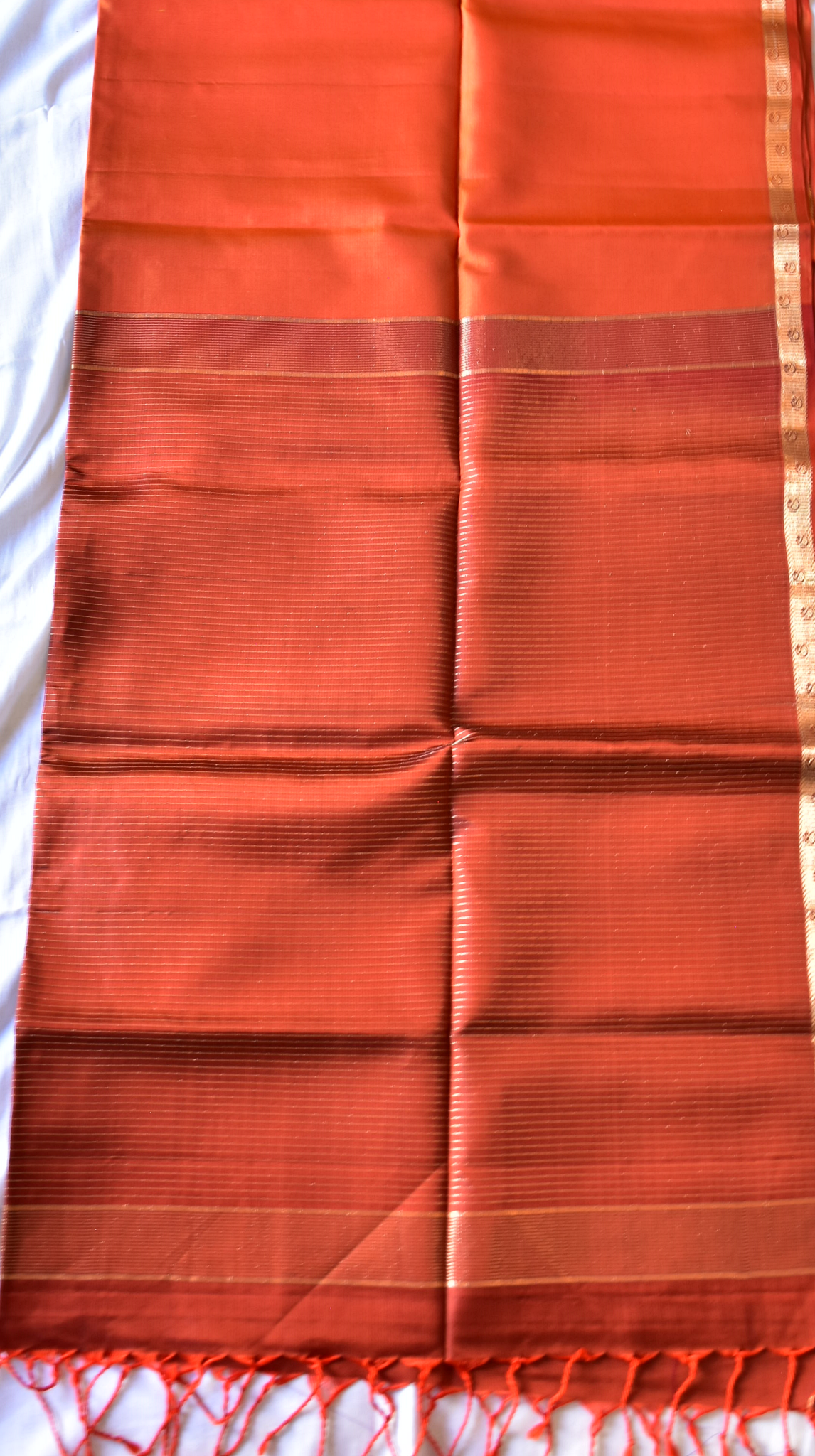 Handwoven Kancheepuram Soft Saree with Gold Zari Borders - SD16