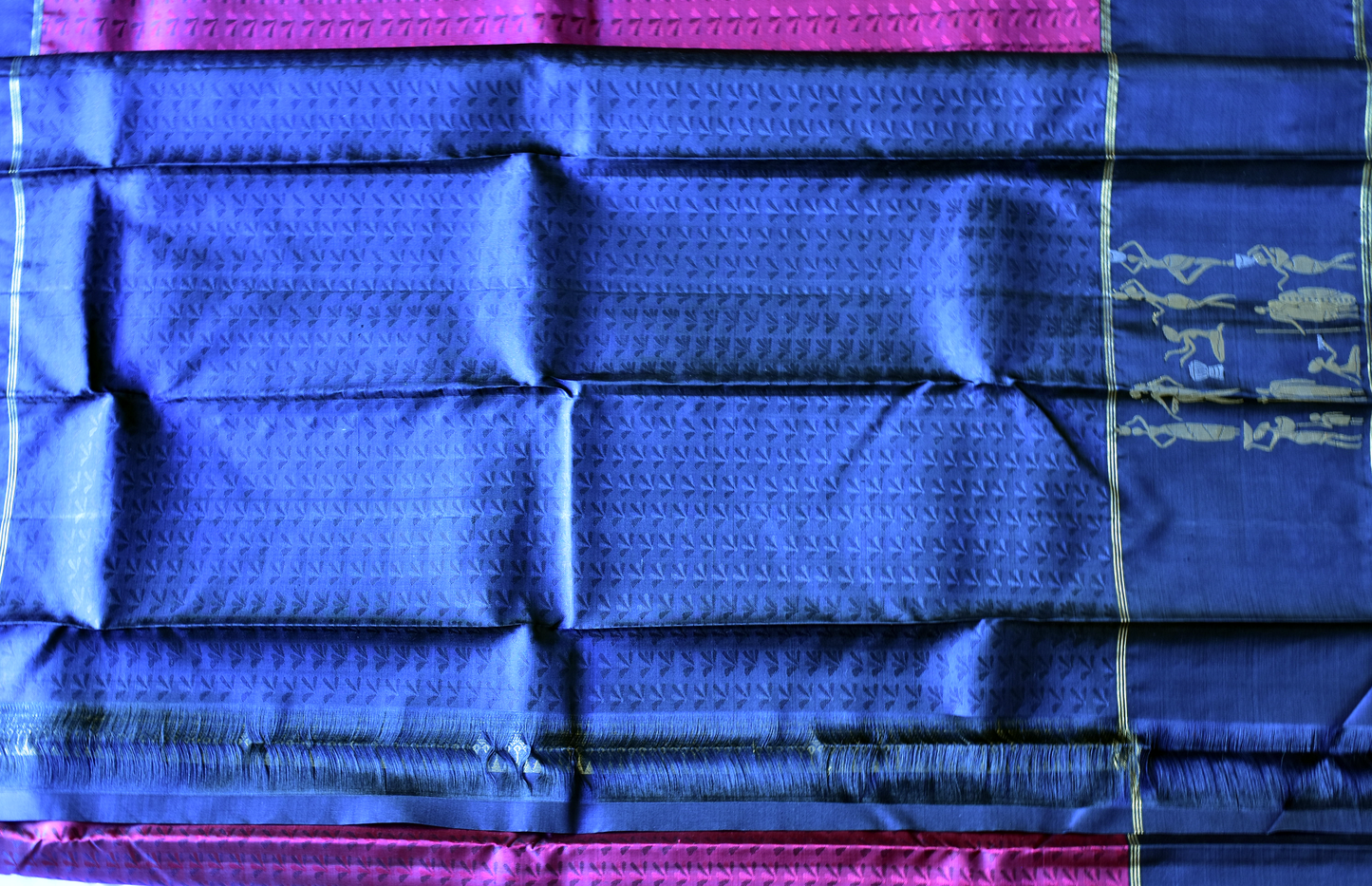 Pure Kancheepuram Saree with Gold Zari Borders - ST7
