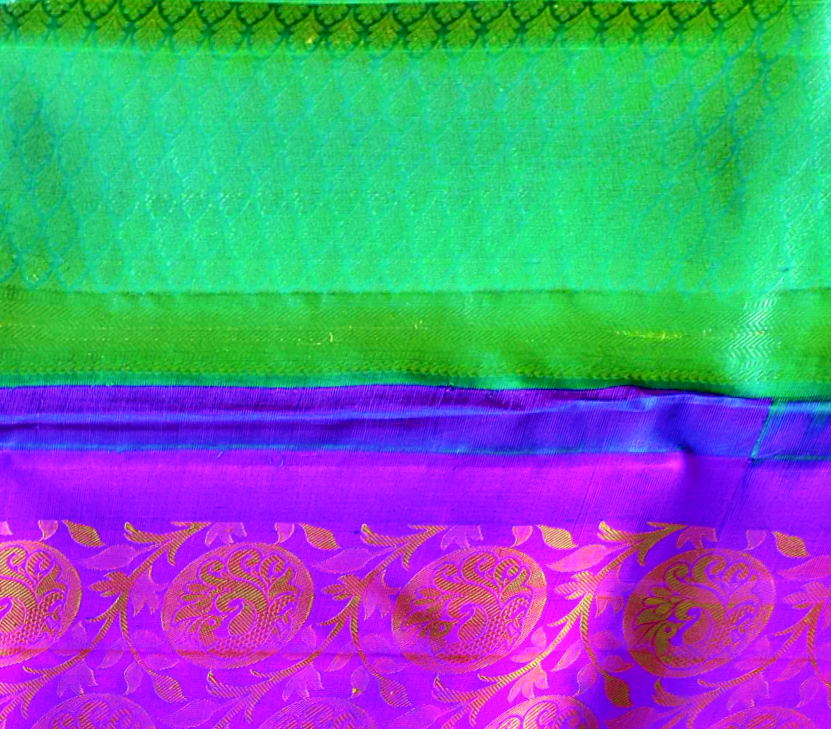 Brocade Pure Kancheepuram Saree with Contrast Border - ST6