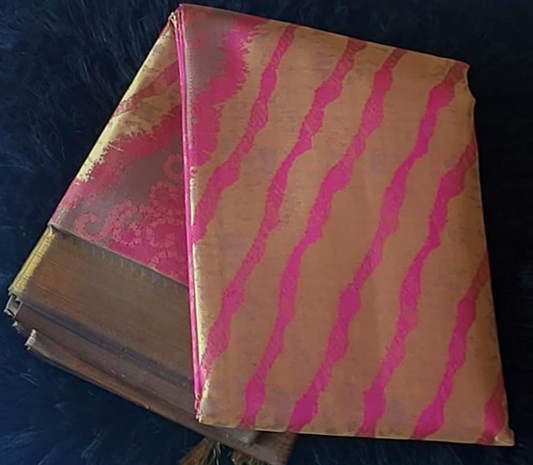 Pure Kancheepuram Saree with Gold Zari Border -SK3