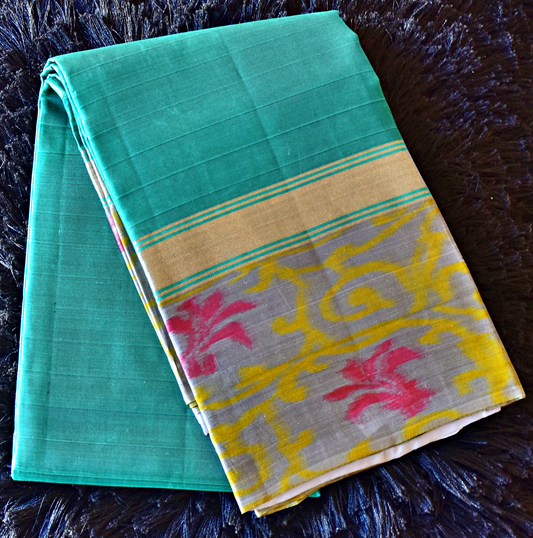 Pure Kancheepuram Saree with Ikkat Borders - SD10