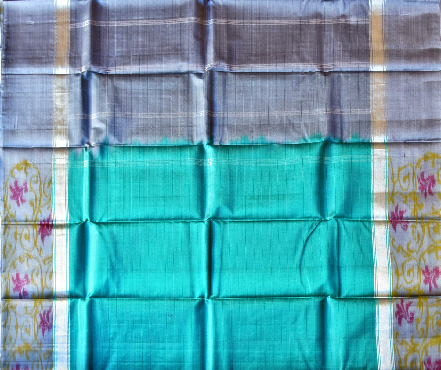 Pure Kancheepuram Saree with Ikkat Borders - SD10