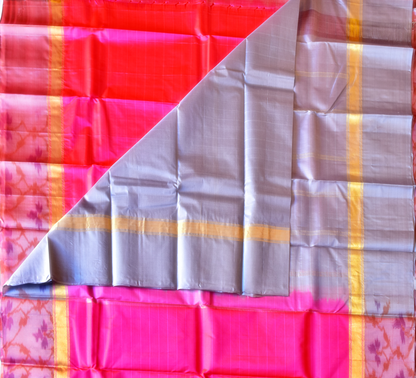 Pure Kancheepuram Saree with Ikkat Borders - SD11