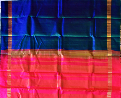Pure Kancheepuram Saree with Gold Zari Borders - SD8