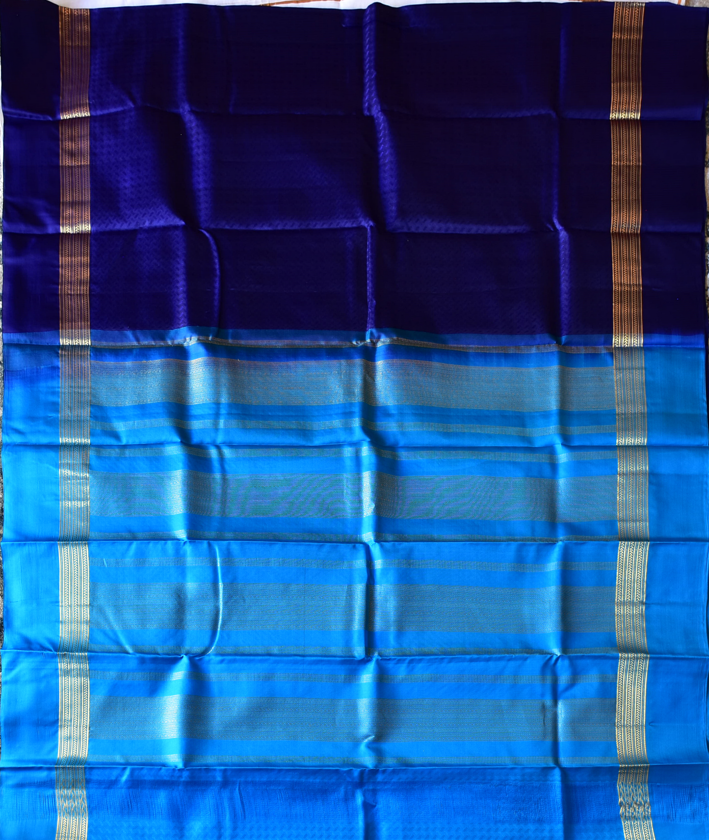 Pure Kancheepuram Saree with Gold Zari Borders- SD6