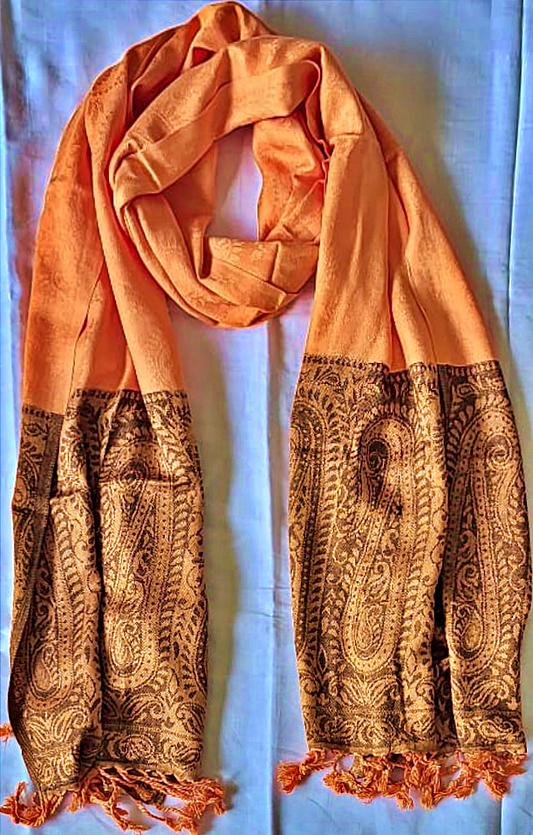 Semi Pashmina Stole Orange - SHDH1